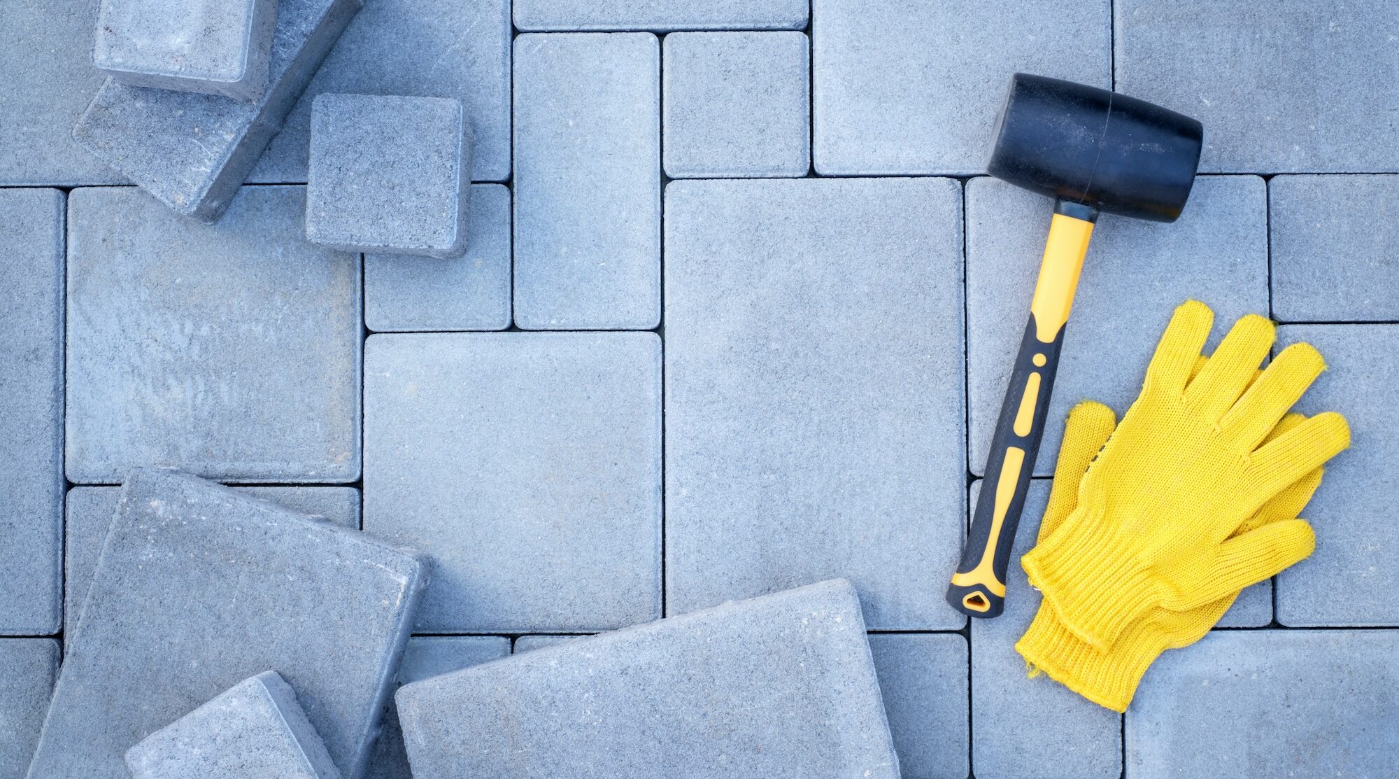 Paving stones paving background